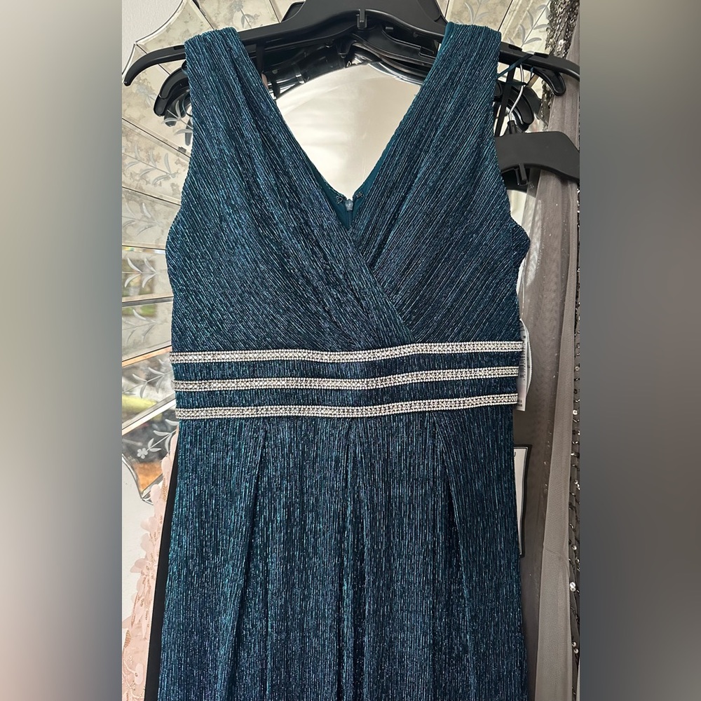 R&M richards blue peacock maxi long dress new with tags never worn size 6